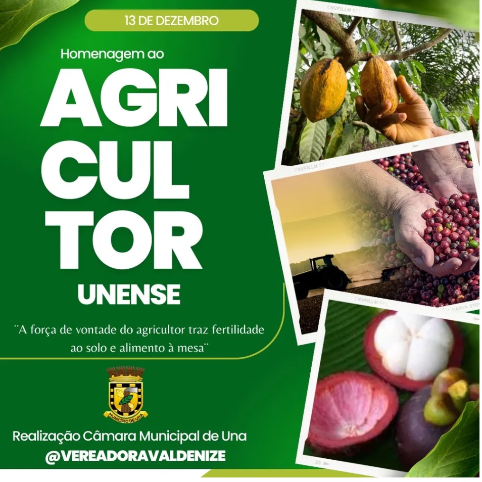 Câmara Municipal de Una realiza uma homenagem aos agricultores do município