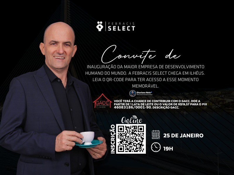 Ilhéus ganha franquia da Febracis Select, maior empresa de desenvolvimento humano do mundo