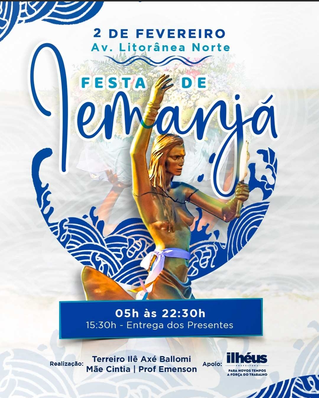 Ilhéus celebra festa de Iemanjá nesta quinta-feira (2); veja a programação