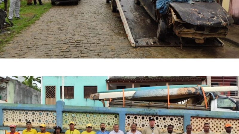 Prefeitura de Itacaré remove veículos abandonados em vias públicas de Taboquinhas