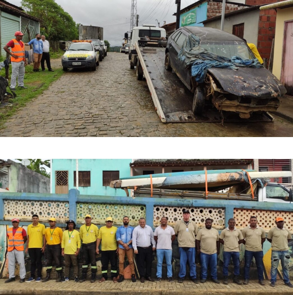 Prefeitura de Itacaré remove veículos abandonados em vias públicas de Taboquinhas