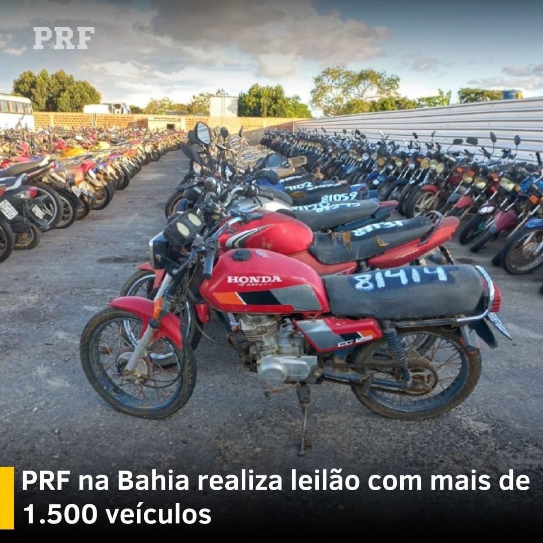 PRF realizará mais um leilão de veículos totalmente online