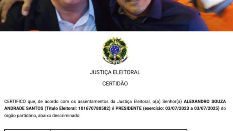 Itaju Do Colônia: Professor Alex é confirmado na presidência do AVANTE