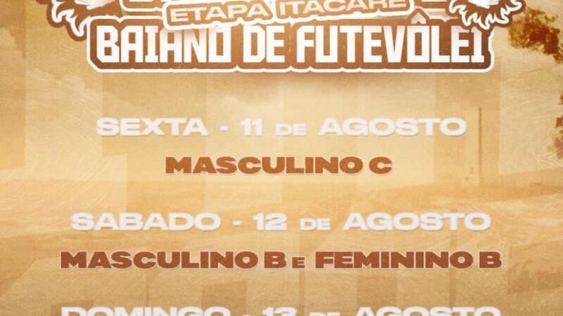 Itacaré vai sediar Circuito Baiano de Futevôlei