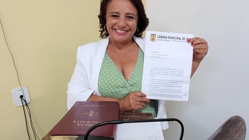 Vereadora Valdenize de Zé Pretinho cobra garantia dos 200 dias letivos para os alunos de Una