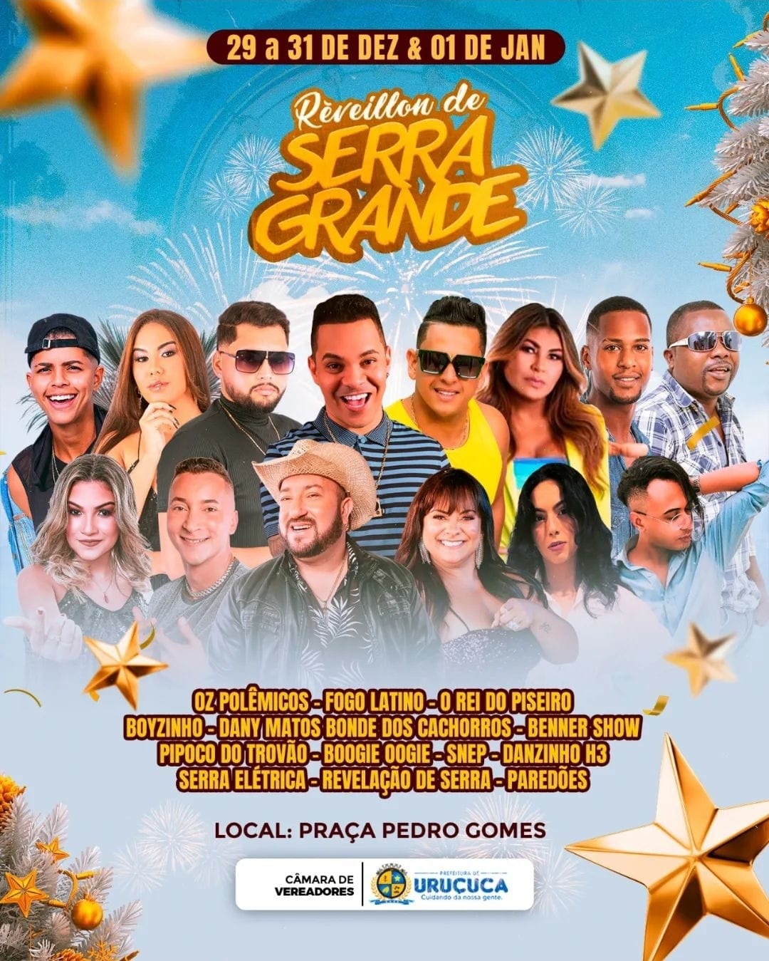 URUÇUCA: PREFEITURA DESTACA ATRAÇÕES PARA O REVEILLON, NA SEDE E EM SERRA GRANDE