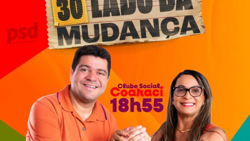 Coaraci: Tudo pronto para o lançamento das pré-candidaturas de Miltinho Axé e Rúbia Soraia à sucessão municipal