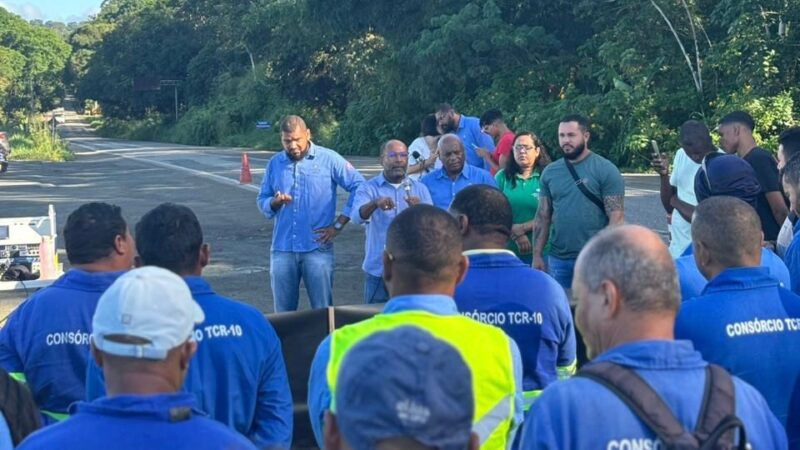 SINTEPAV protesta contra demissões em massa nas obras da FIOL e cobra respostas da BAMIN