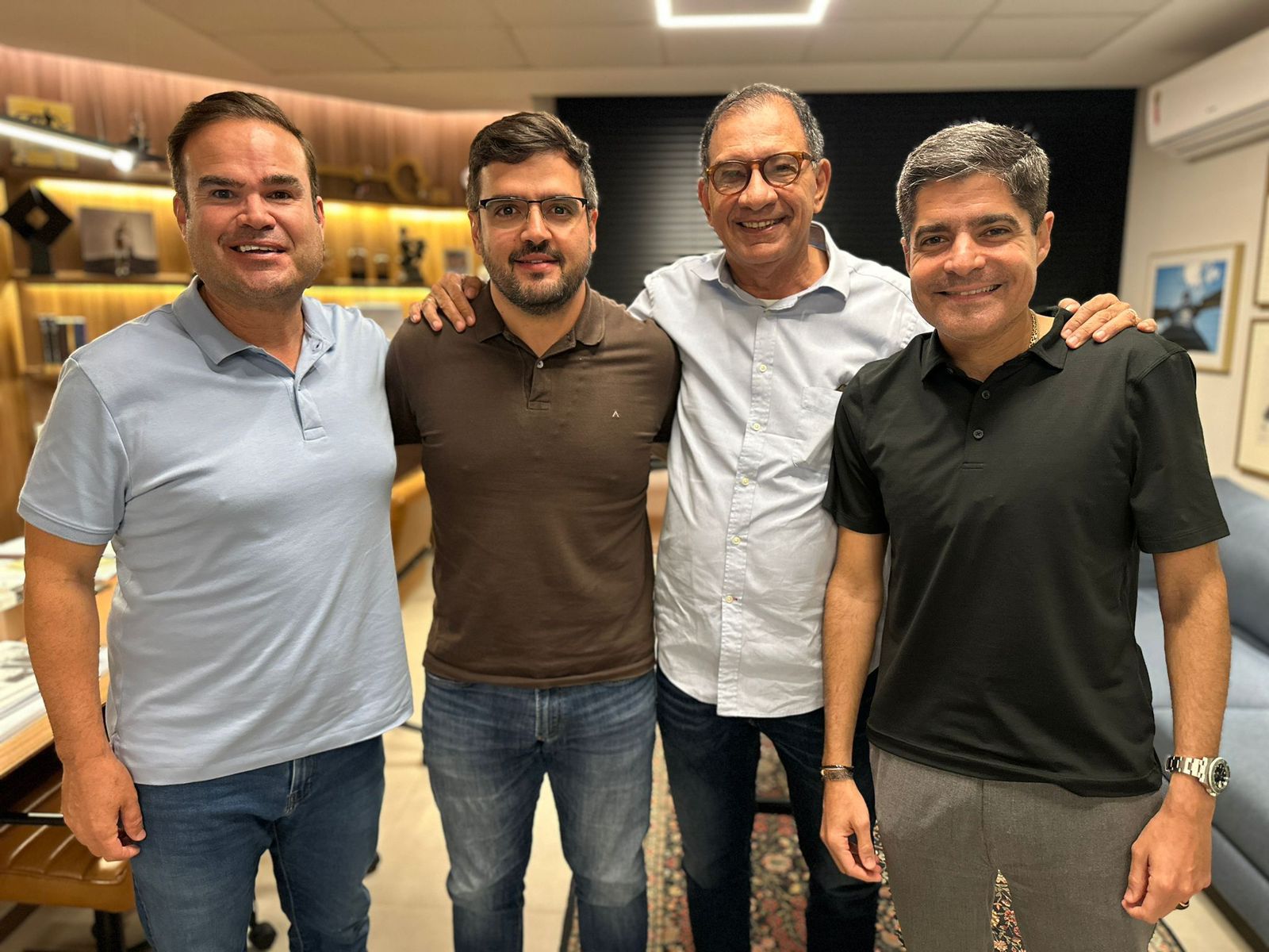 ACM Neto se reúne com Jabes e Valderico e confirma união em Ilhéus: ‘Vamos buscar a definição do mais competitivo