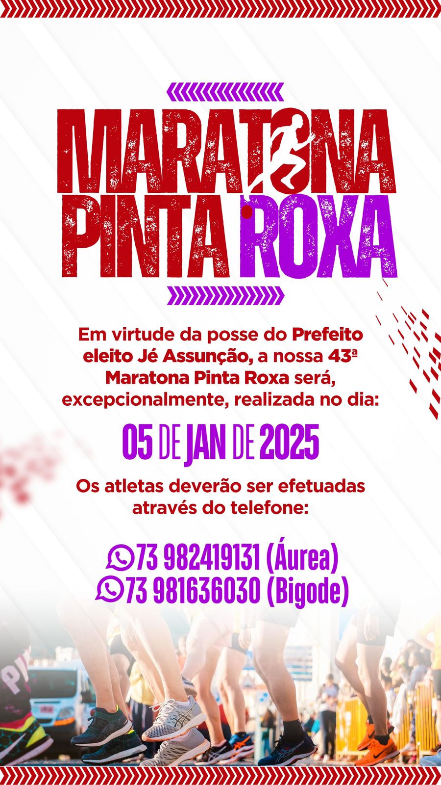 Ibirapitanga se prepara para a 43ª Maratona Pinta Roxa
