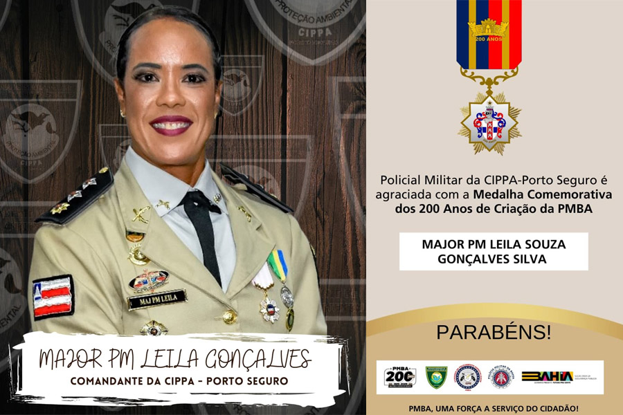 COMANDANTE DA CIPPA É CONDECORADA COM MEDALHA
