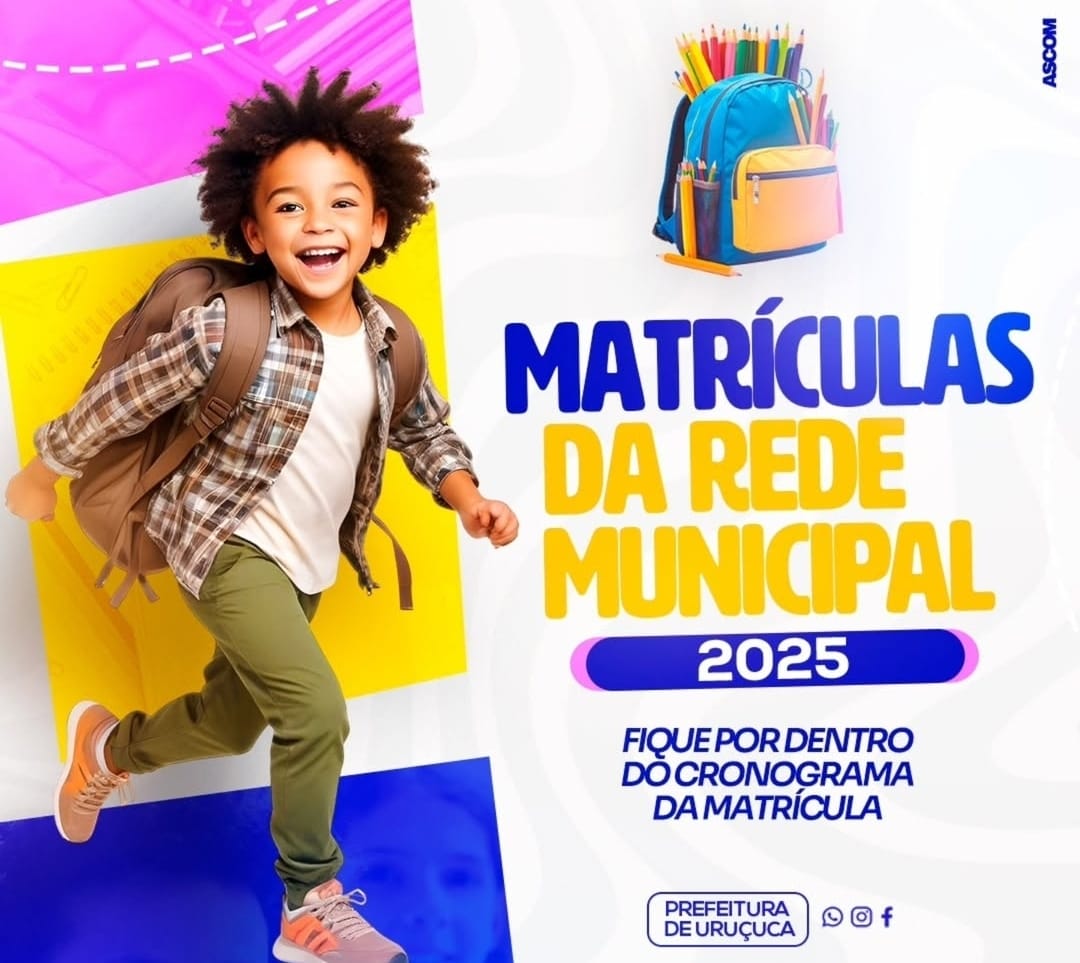 URUÇUCA: MATRÍCULAS DA REDE MUNICIPAL DE ENSINO COMEÇAM EM TRÊS DE FEVEREIRO