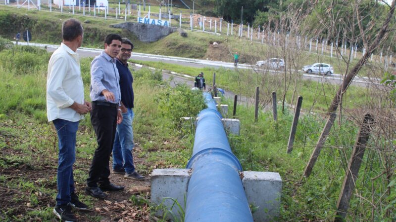 Rede adutora do Mais Água passa pelo serviço de ancoragem para garantir sustentação