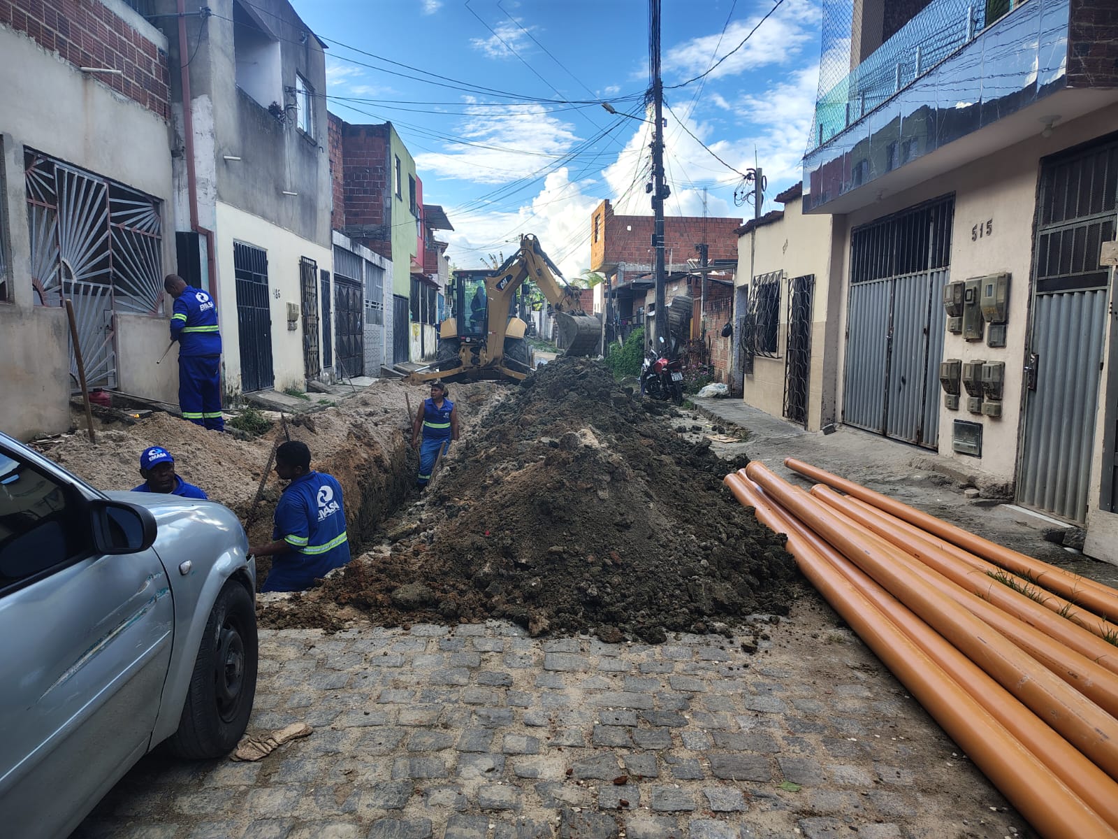 EMASA inicia obras para extensão da rede de esgotamento sanitário da Rua M no Monte Cristo