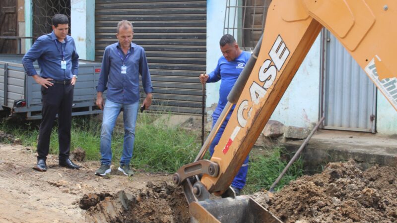 EMASA faz correções pontuais na rede de abastecimento do Projeto Mais Água em vias do Novo Lomanto