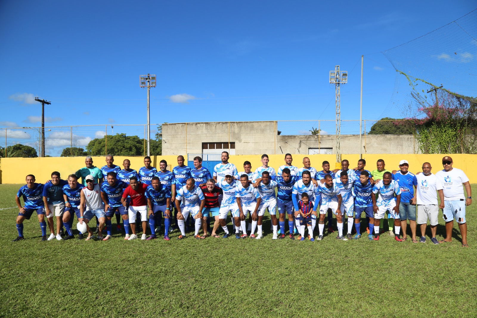 Em partida de futebol que marcou Dia Mundial da Água EMASA e EMBASA empatam em 1 a 1