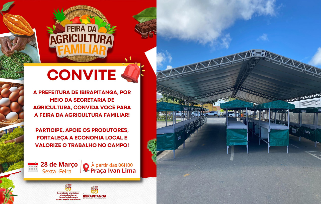Ibirapitanga realiza 1ª Feira de Agricultura Familiar com preços acessíveis nesta sexta (28)