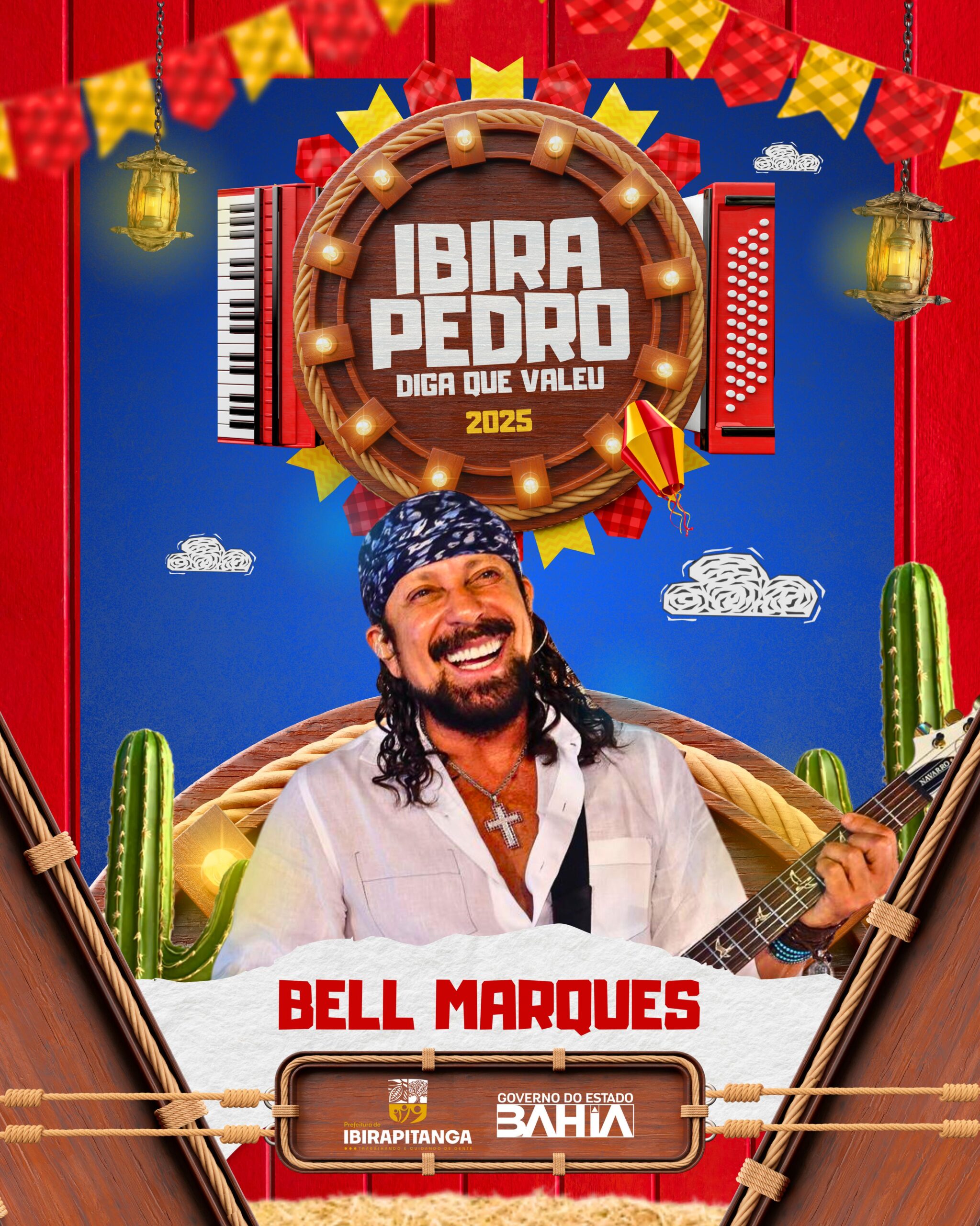 Prefeitura de Ibirapitanga anuncia Bell Marques, Iguinho e Lulinha e Kevi Jonny como as primeiras atrações do IbiraPedro 2025