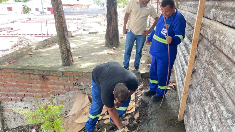 Equipe da EMASA localiza doze ligações irregulares na área da feira do Califórnia