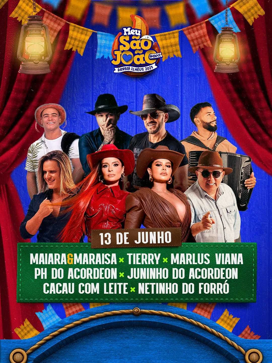 Prefeitura de Ilhéus divulga grade de atrações do Meu São João Amado