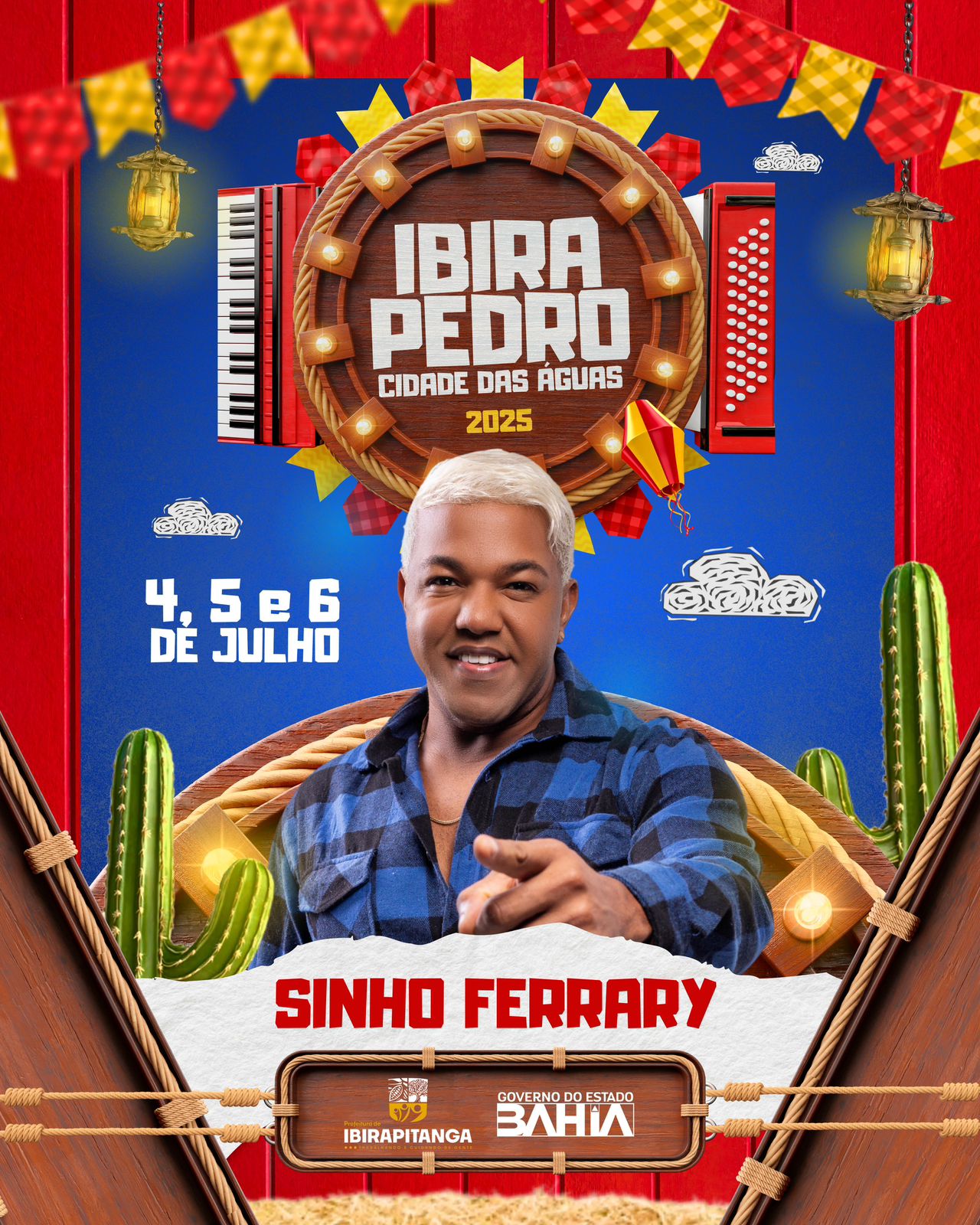 Sinho Ferrary é confirmado no IbiraPedro 2025, ao lado de Bell Marques, João Gomes e outras estrelas