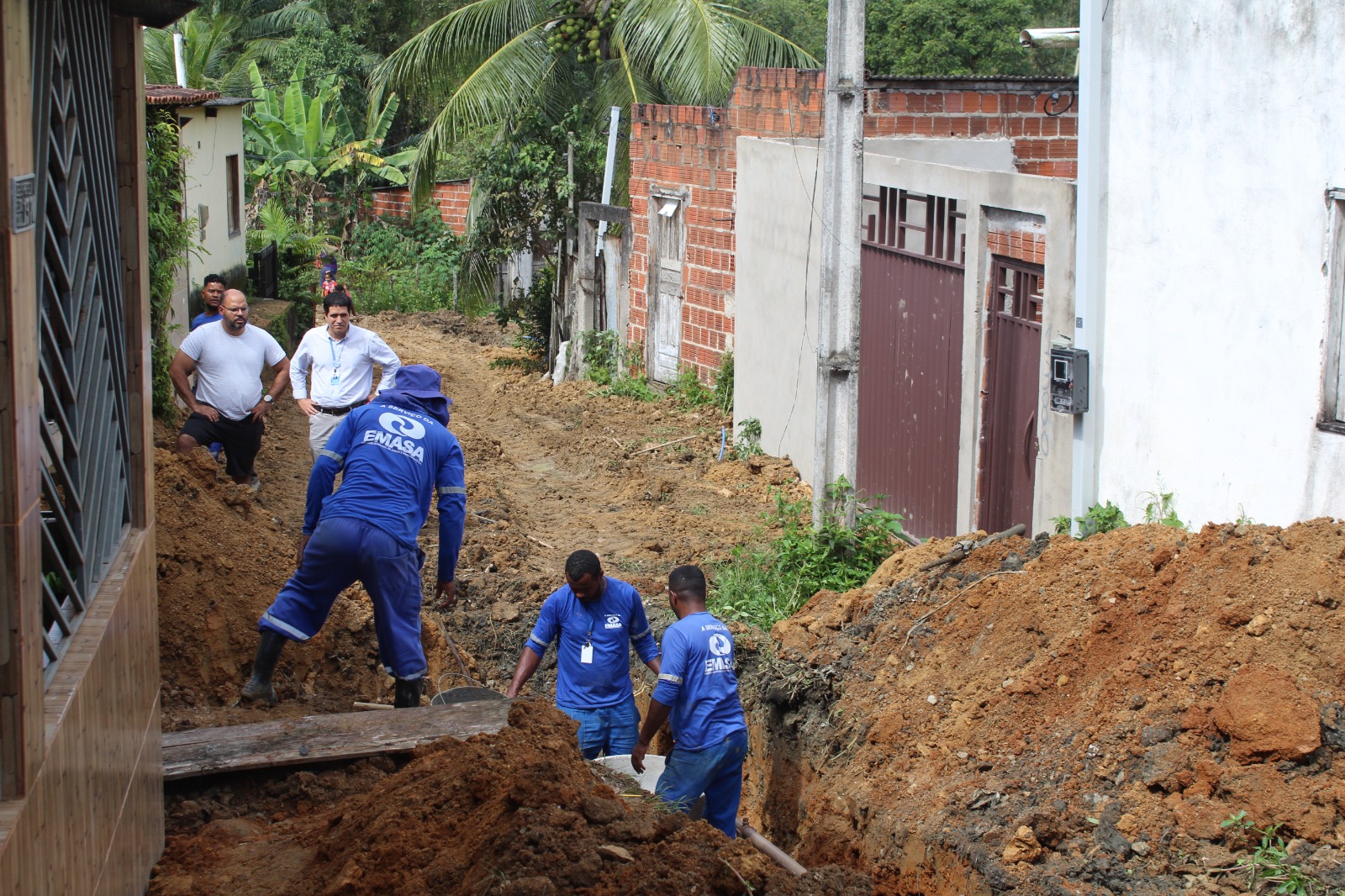 EMASA avança com as obras de ampliação das redes de água e esgoto no Loteamento Nova Esperança