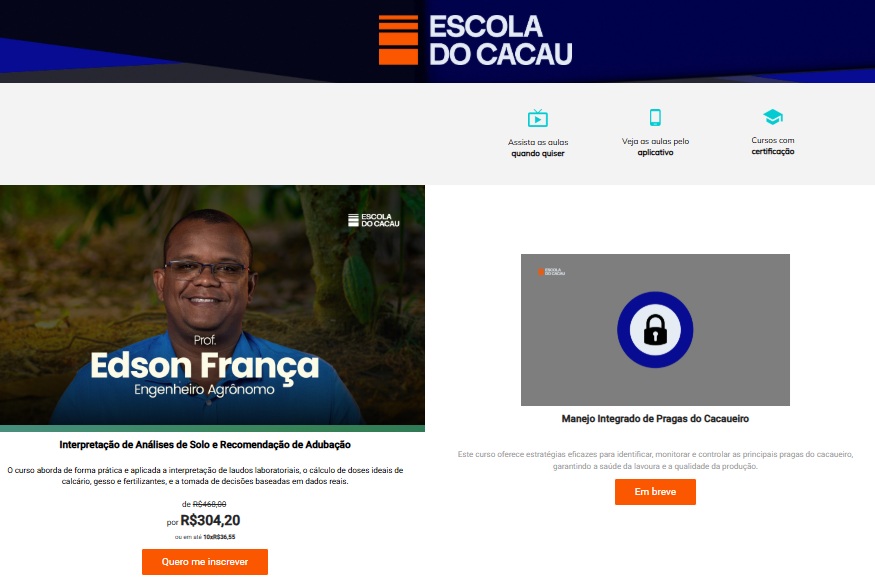 EXPOCACAU: Centro de Inovação do Cacau lança plataforma online de capacitação na cacauicultura