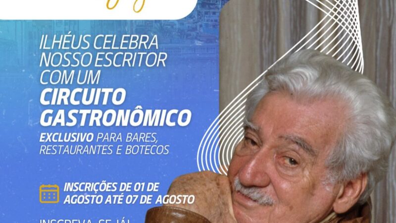 Circuito Gastronômico celebra Jorge Amado com sabores inspirados na cultura de Ilhéus