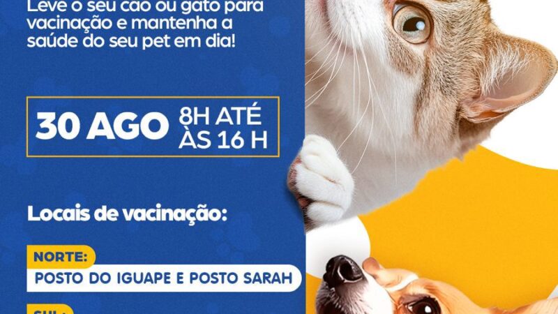 Campanha de vacinação antirrábica em Ilhéus segue até sábado (30), com Dia D na zona urbana