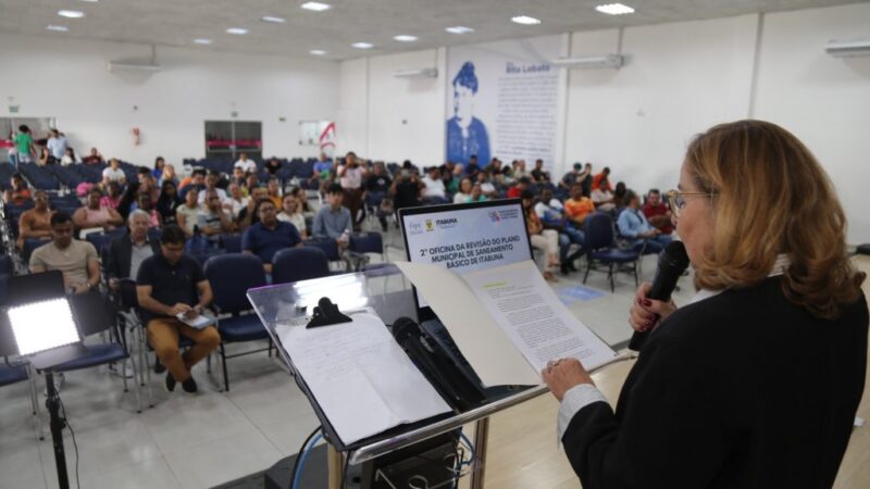 Prefeitura e FIPE apresentam cenários do Plano Municipal de Saneamento Básico em oficina no auditório da AFYA