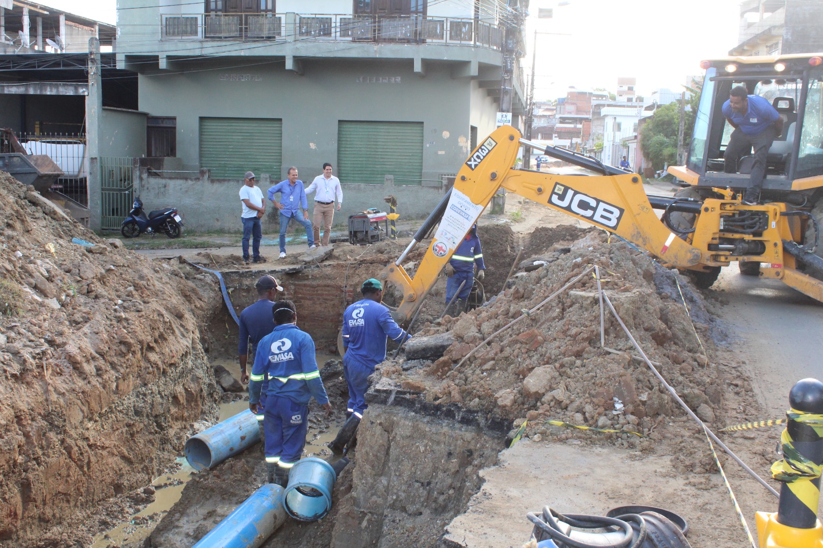 EMASA finaliza obras e serviços de desvio de rede adutora no Bairro São Roque