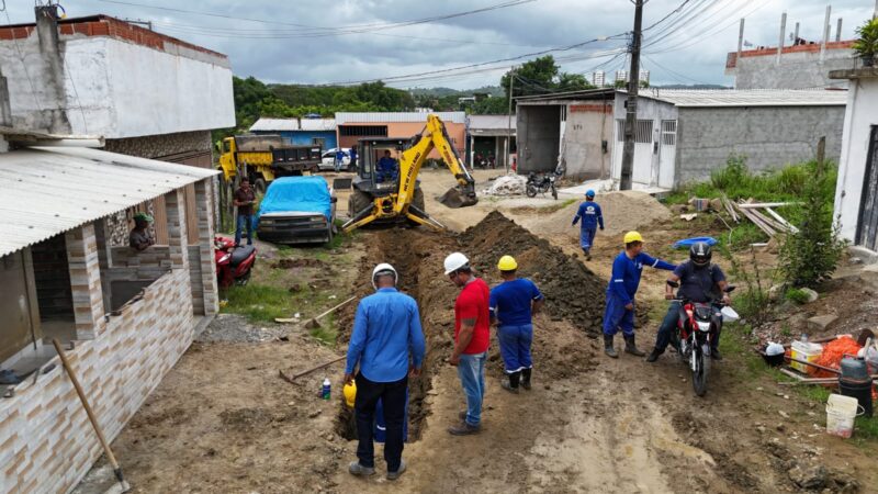 EMASA avança 75% na nova rede de abastecimento do Novo Lomanto e obra pode ampliar número de moradores beneficiados