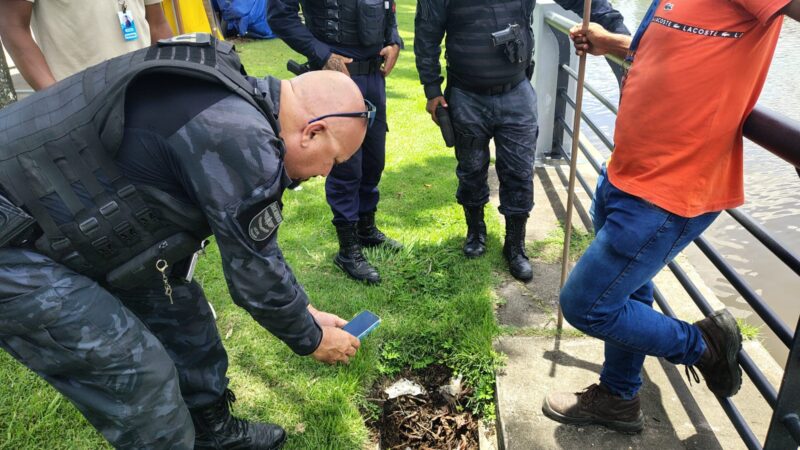 ROMU apreende faca escondida no Circuito Sabará do Carnaval Antecipado de Itabuna