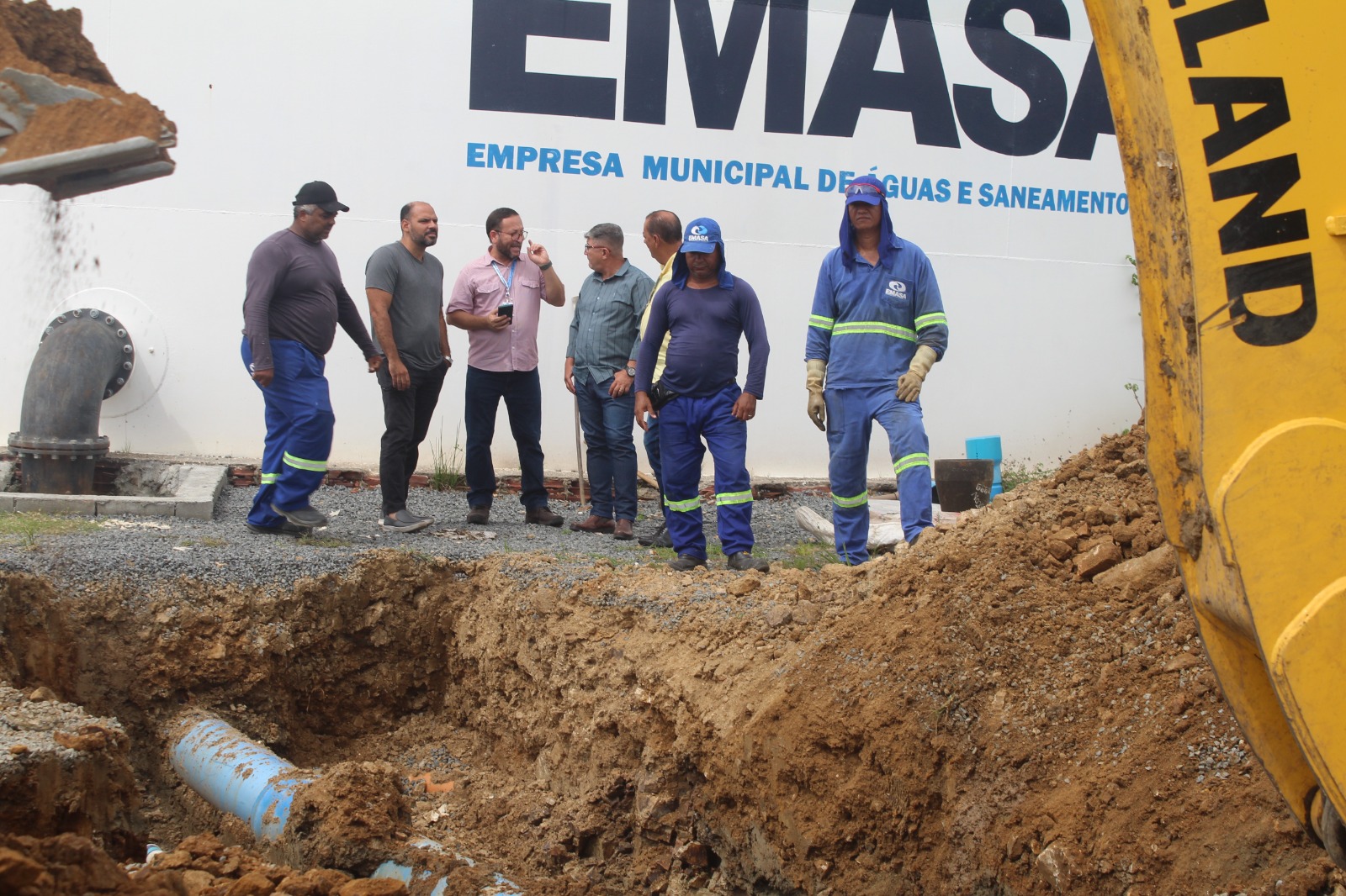 EMASA inicia processo de entroncamento da nova rede do Novo Lomanto ao reservatório do Mais Água