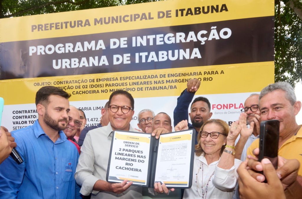 Prefeito Augusto Castro autoriza as obras de construção dos parques lineares das margens do Rio Cachoeira