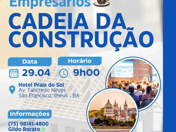 Ilhéus e Sebrae promovem fortalecimento do setor da construção civil com encontro de oportunidades