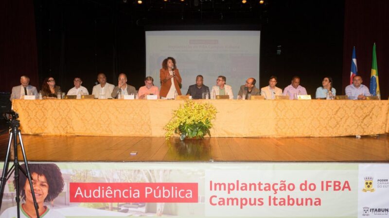 Comissão de Implantação do campus do IFBA Itabuna apresentou cursos para validação pela sociedade em Audiência Pública