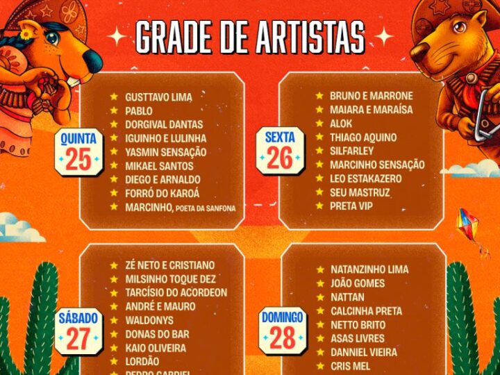 Ita Pedro 2026 divulga a grade diária completa; confira as atrações