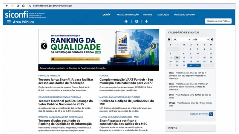 Dados financeiros do Estado da Bahia estão disponíveis na plataforma do Tesouro Nacional
