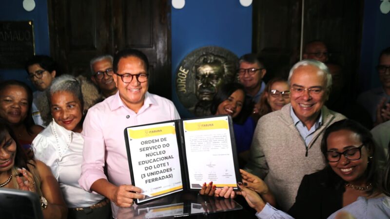 Prefeito Augusto Castro autoriza a reforma de três unidades escolares de Ferradas nos 114 anos de nascimento de Jorge Amado