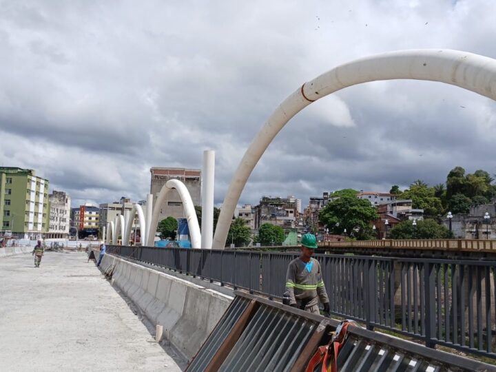 Obras da nova ponte e requalificação da Ponte Miguel Calmon com foco na segurança e paisagismo