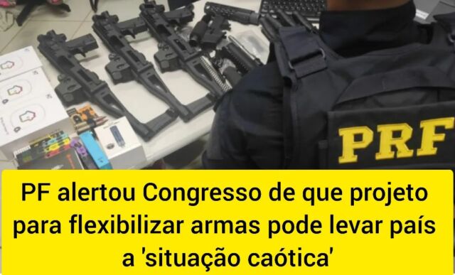 PF analisou, a pedido do Congresso  O projeto que altera o Estatuto do Desarmamento, já foi aprovado na Câmara, mas ainda não no Senado. Com relação a um dos trechos da proposta, a PF escreveu que o dispositivo poderia trazer de volta "uma situação caótica" no país, com potencial de "tornar muito piores os índices de criminalidade".  Os pareceres foram divulgados em reportagem do jornal "Folha de S.Paulo" nesta sexta-feira (29). A TV Globo também teve acesso aos documentos.  Foto: Polícia Federal
Informações: G1